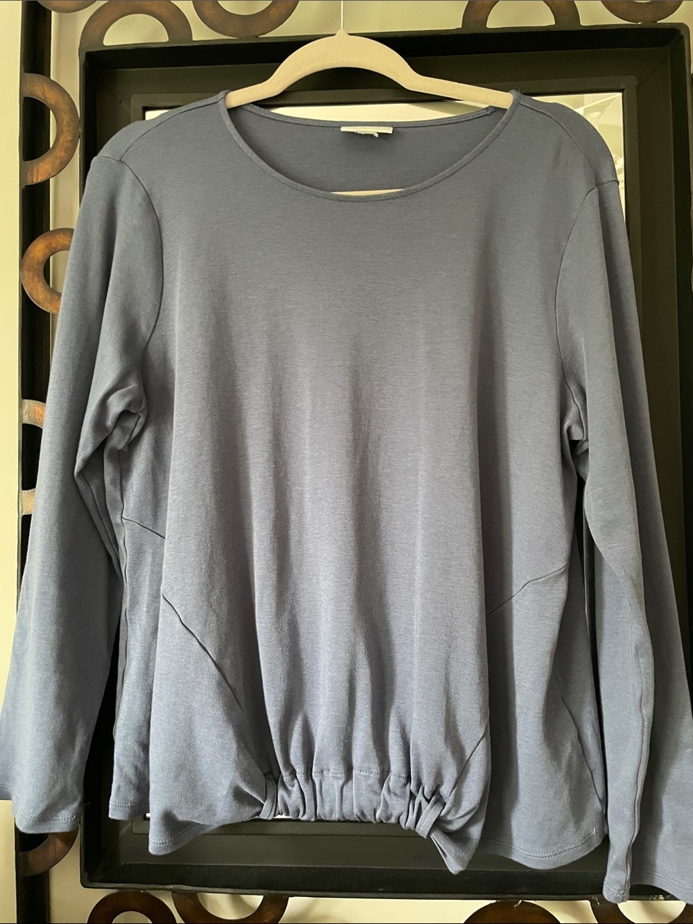 J. Jill Slate Blue Long-Sleeve Pullover Sweatshirt
